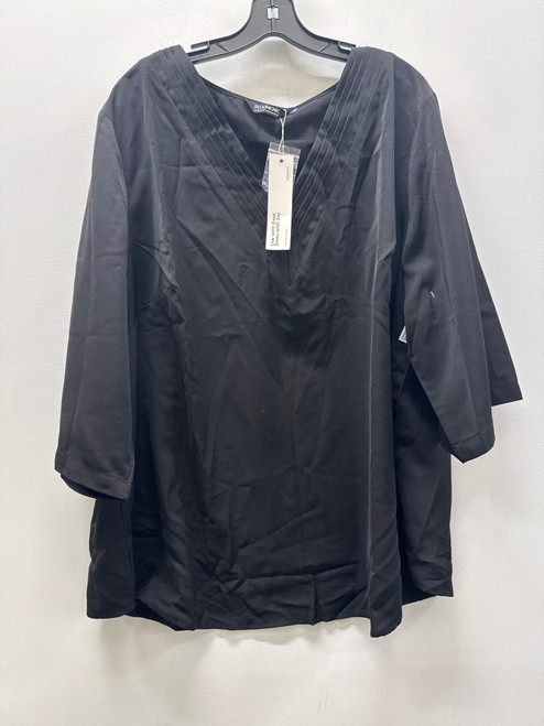 Vist Large View of Product Image Which is Used NWT Black Bloomchic Long Sleeve Top 3X-22 (plus)