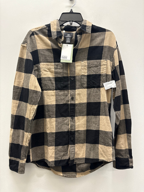 Vist Large View of Product Image Which is Used tan H & M Mens Long Sleeve Top S/14-14.5