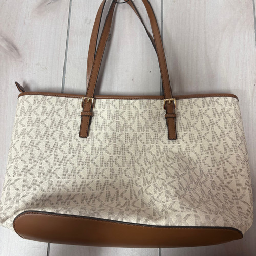 Vist Large View of Product Image Which is Used Michael Michael Kors Large Leather Handbag