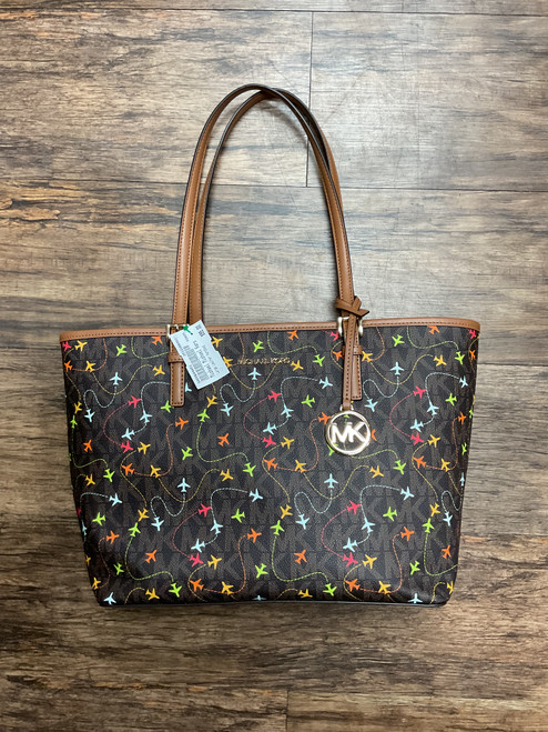 Vist Large View of Product Image Which is Used Michael Michael Kors Large Leather Handbag