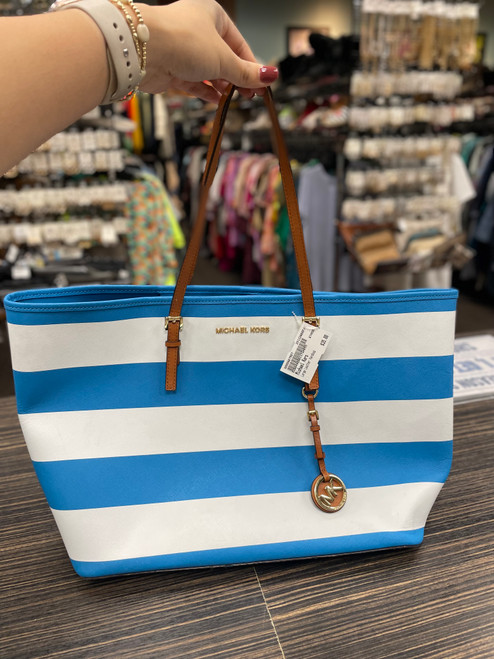 Vist Large View of Product Image Which is Used Michael Kors Large Leather Handbag