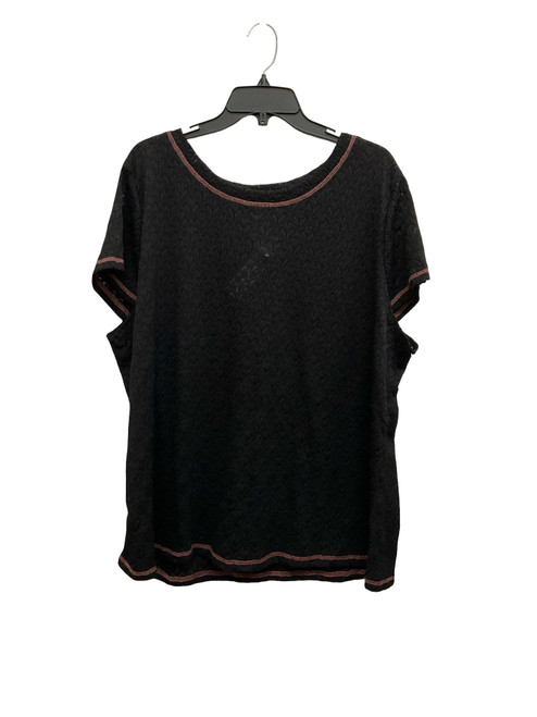 Vist Large View of Product Image Which is Used Bloomchic Short Sleeve Top 3X-22