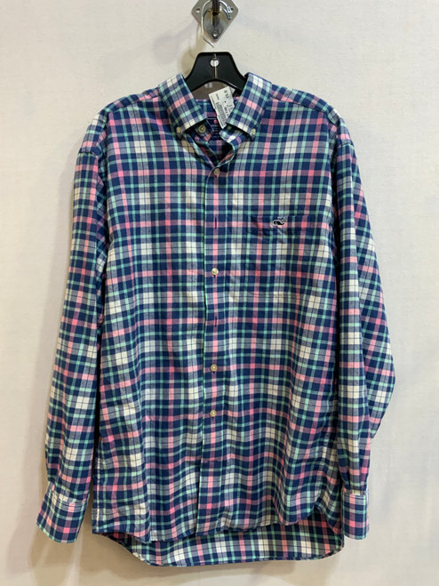 Vist Large View of Product Image Which is Used Vineyard Vines Mens Long Sleeve Top M/15-15.5