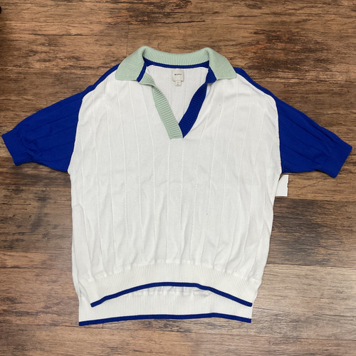 Vist Large View of Product Image Which is Used Maeve Short Sleeve Sweater S-4/6