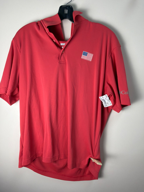 Vist Large View of Product Image Which is Used Columbia Mens Short Sleeve Top L/16-16.5