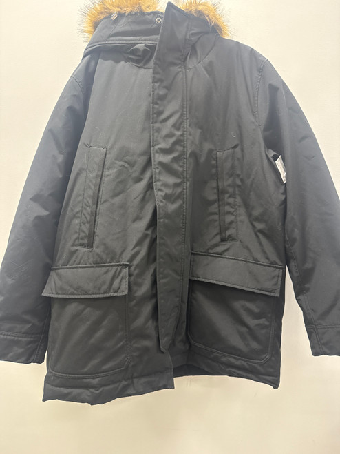 Vist Large View of Product Image Which is Used Black Gap Men's Long Heavy Coat XL