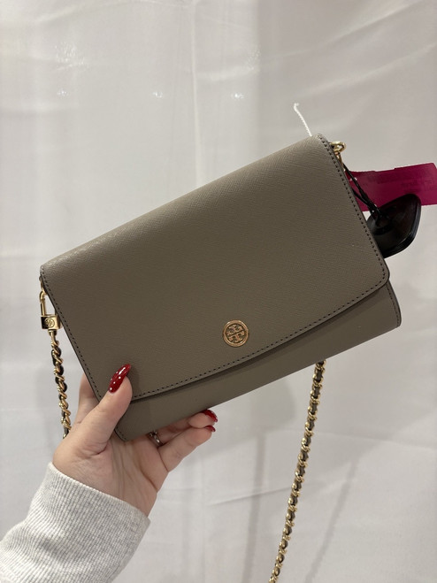 Vist Large View of Product Image Which is Used Tory Burch Robinson Saffiano Leather Chain Wallet