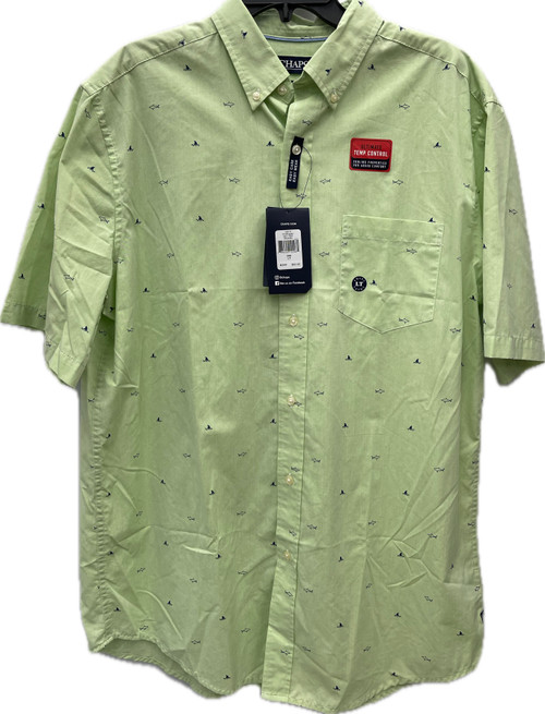 Vist Large View of Product Image Which is Fisherman Core Used Chaps Mens Short Sleeve Top L/16-16.5