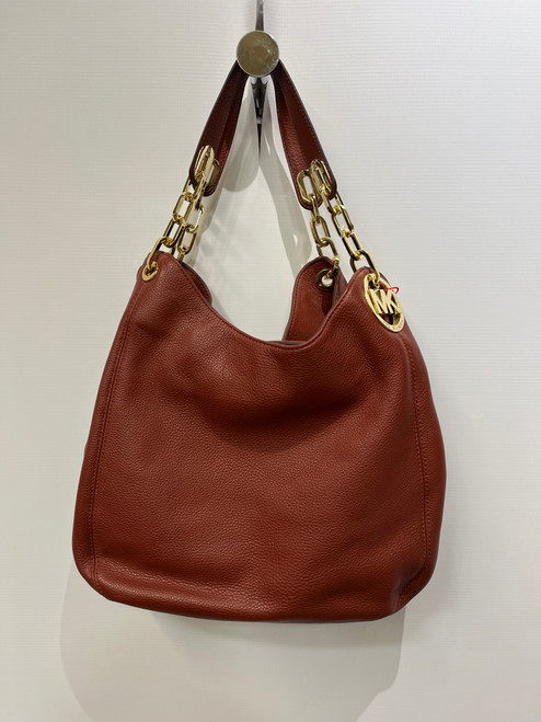 Vist Large View of Product Image Which is Used Michael Michael Kors Large Leather Handbag