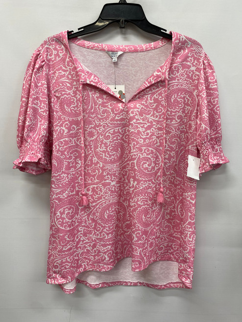 Vist Large View of Product Image Which is Used Crown & Ivy Short Sleeve Top 1X-18