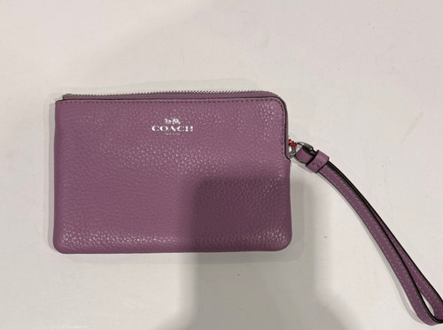 Vist Large View of Product Image Which is Used Coach Leather Wristlet