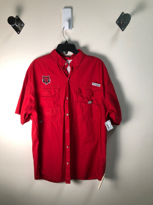 Vist Large View of Product Image Which is Used Columbia Mens Short Sleeve Top L/16-16.5