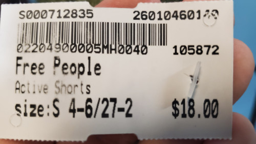 Vist Large View of Product Image Which is Used Free People Active Shorts XS 0-2/25-26