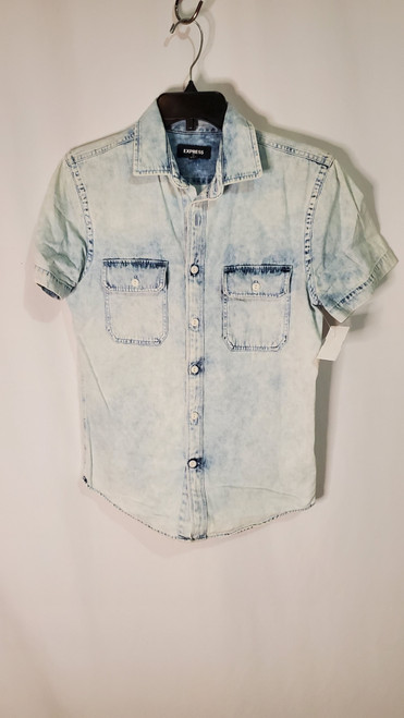 Vist Large View of Product Image Which is Used Express Mens Short Sleeve Top XS/13-13.5