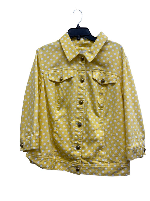 Vist Large View of Product Image Which is Used CJ Banks Denim Jacket 1X-18