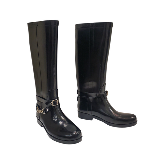 Vist Large View of Product Image Which is Used Coach Rain Boots 9