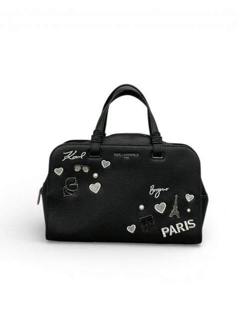 Vist Large View of Product Image Which is Used Karl Lagerfeld Large Leather Handbag