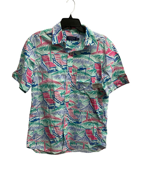 Vist Large View of Product Image Which is Used Vineyard Vines Mens Short Sleeve Top S/14-14.5