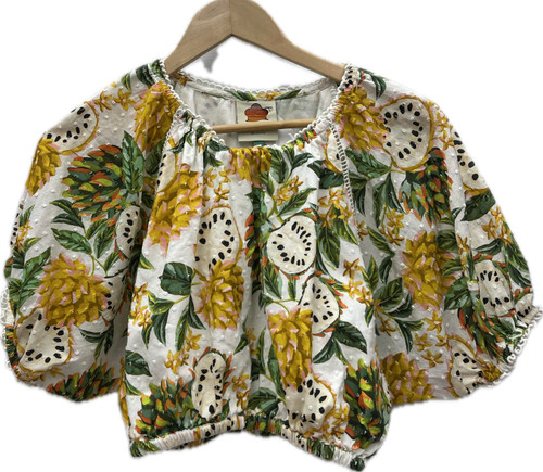 Vist Large View of Product Image Which is Used Farm Rio Short Sleeve Top XS-0/2