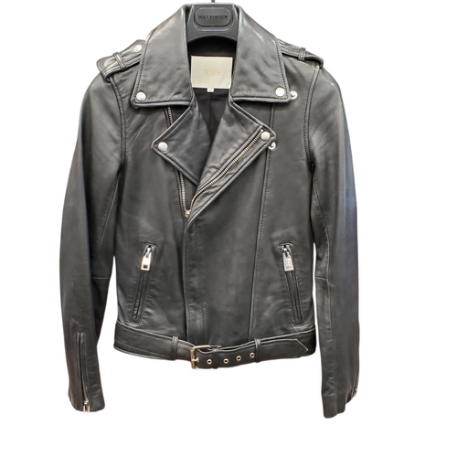 Vist Large View of Product Image Which is Used Maje Leather Jacket XS-0/2