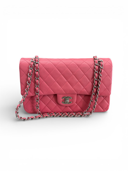 Vist Large View of Product Image Which is Gently Used Pink Maxi Flap Chanel