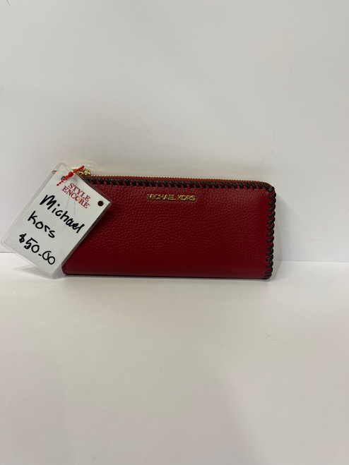 Vist Large View of Product Image Which is Used Michael Michael Kors Leather Wallet