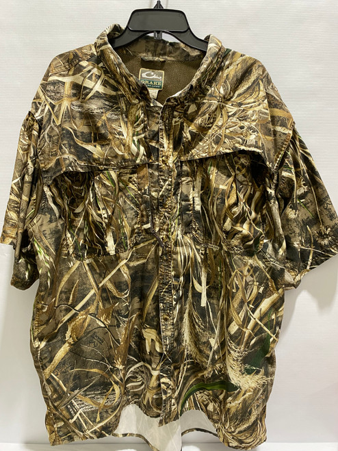 Vist Large View of Product Image Which is Used Drake Mens Short Sleeve Top 2X/18-18.5