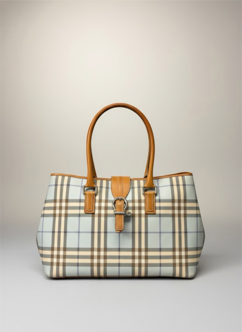 Vist Large View of Product Image Which is Used Burberry Large Leather Handbag