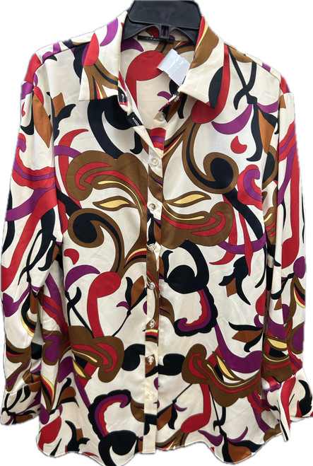 Vist Large View of Product Image Which is Used Tahari Long Sleeve Top M-8/10