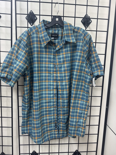Vist Large View of Product Image Which is Used Marmot Mens Short Sleeve Top XL/17-17.5