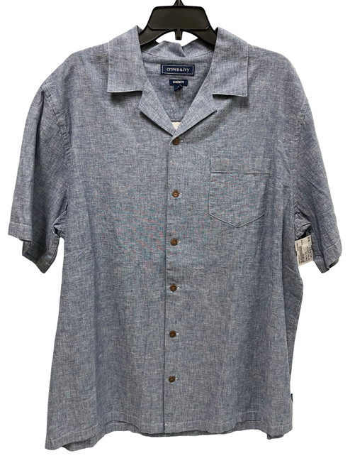 Vist Large View of Product Image Which is Used Crown & Ivy Mens Short Sleeve Top L/16-16.5