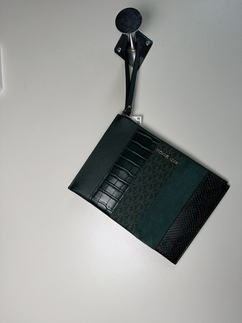 Vist Large View of Product Image Which is Used Michael Michael Kors Leather Wristlet