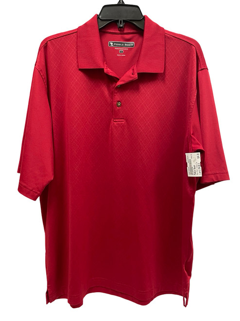 Vist Large View of Product Image Which is Used Pebble Beach Mens Short Sleeve Top L/16-16.5