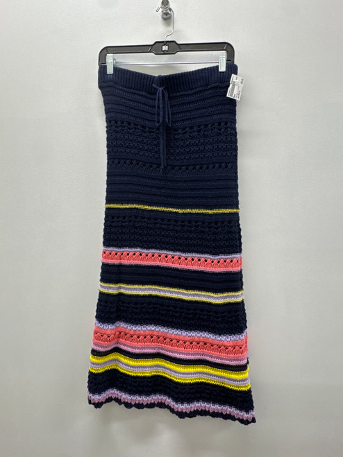 Vist Large View of Product Image Which is Used Navy  Anthropologie Maeve Antonella Crochet Midi Skirt  B M-8/10