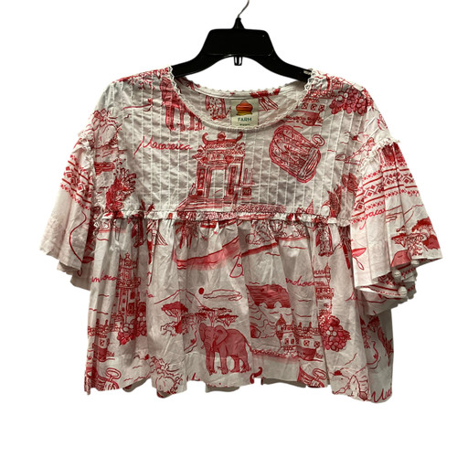 Vist Large View of Product Image Which is Used Farm Rio Short Sleeve Top S-4/6