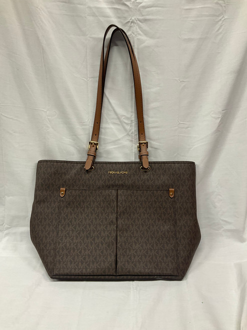 Vist Large View of Product Image Which is Used Michael Michael Kors Large Leather Handbag