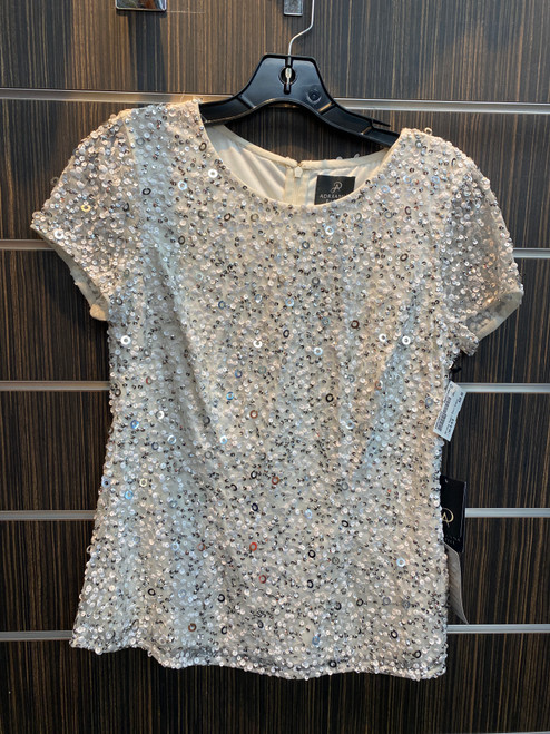Vist Large View of Product Image Which is Used Adrianna Papell Short Sleeve Top S-4/6