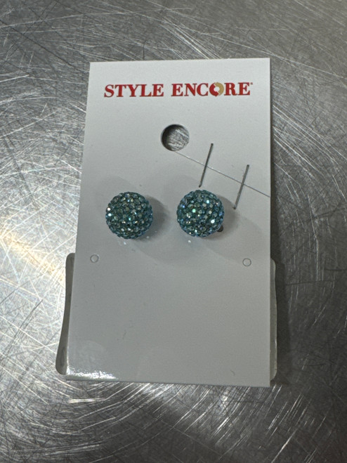 Vist Large View of Product Image Which is Used Blue Hillberg and Berk Sparkle Ball 12mm Earrings