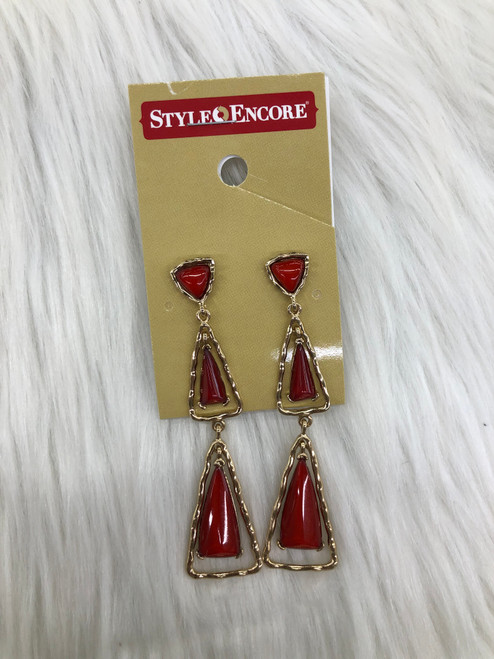 Vist Large View of Product Image Which is Used Red Stone Earrings