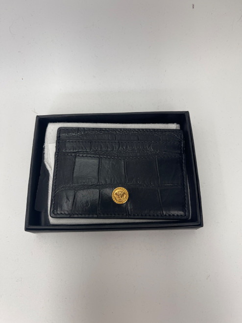 Vist Large View of Product Image Which is Luxury Event Used Versace Leather Wallet