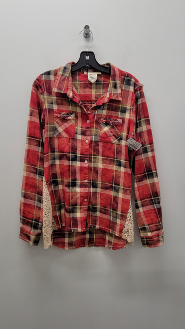 Vist Large View of Product Image Which is Used Red Anthropologie Long Sleeve Top L-12/14