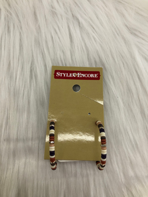 Vist Large View of Product Image Which is Used Beaded Hoop Earrings