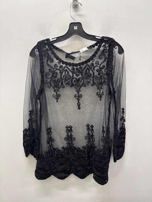 Vist Large View of Product Image Which is Used NWT Black White Fox Long Sleeve Top M-8/10