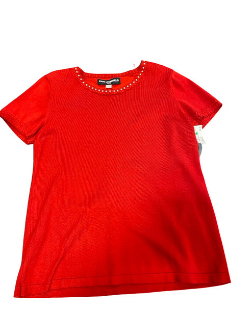 Vist Large View of Product Image Which is Used Karl Lagerfeld Paris Short Sleeve Top M-8/10