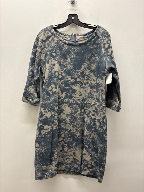 Vist Large View of Product Image Which is Used sandwich blue/tan pattern Long Dress B M-8/10