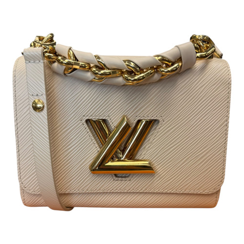 Vist Large View of Product Image Which is Used Louis Vuitton Epi Twist Braided Chain Shoulder Bag PM Quartz White