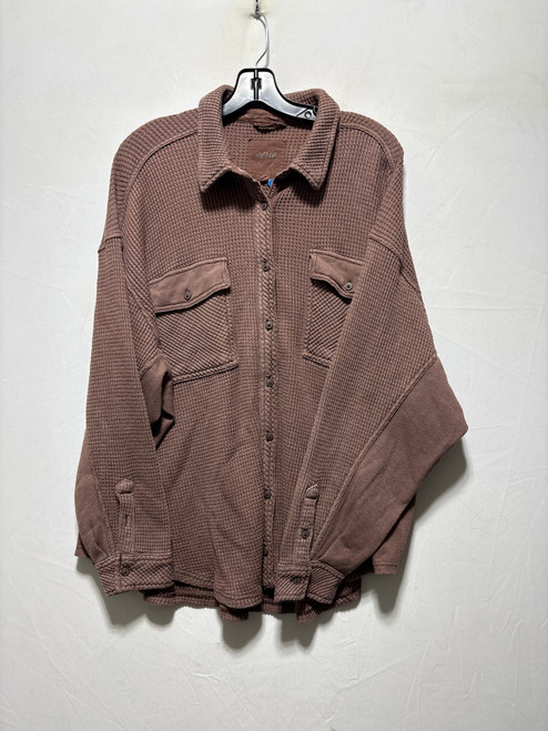 Vist Large View of Product Image Which is Used Brown Aerie Long Sleeve Top L-12/14