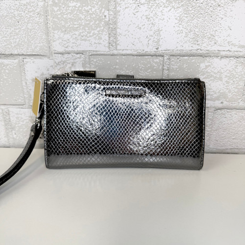 Vist Large View of Product Image Which is Used Michael Michael Kors Leather Wristlet