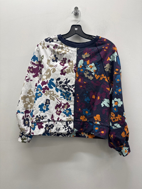 Vist Large View of Product Image Which is Used Anthropologie Maeve Floral Colour Block Sweatshirt XS-0/2