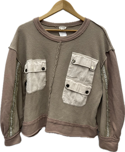 Vist Large View of Product Image Which is Used POL Long Sleeve Top S-4/6